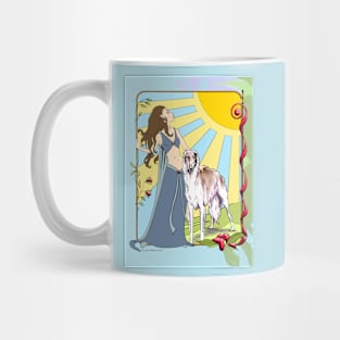 Goddess and Borzoi Mug